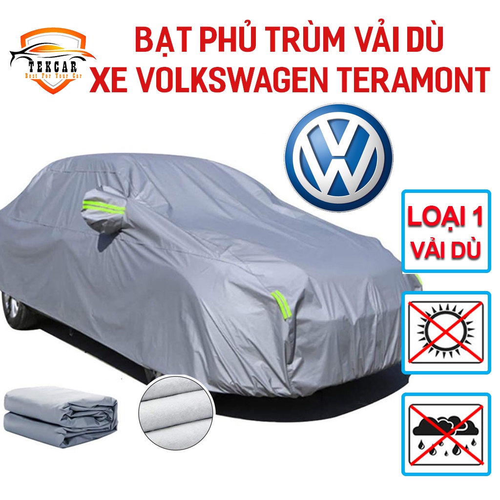 [VOLKSWAGEN TERAMONT ] Bạt vải dù phủ trùm kín bảo vệ xe ô tô VOLKSWAGEN TERAMONT chất liệu vải dù oxford cao cấp