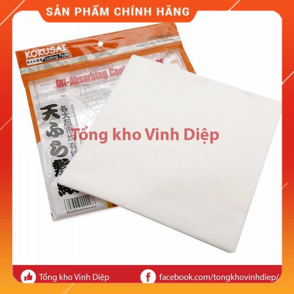 Gói 20 miếng giấy thấm dầu ăn đồ chiên rán thực phẩm Nhật Bản Kokusai