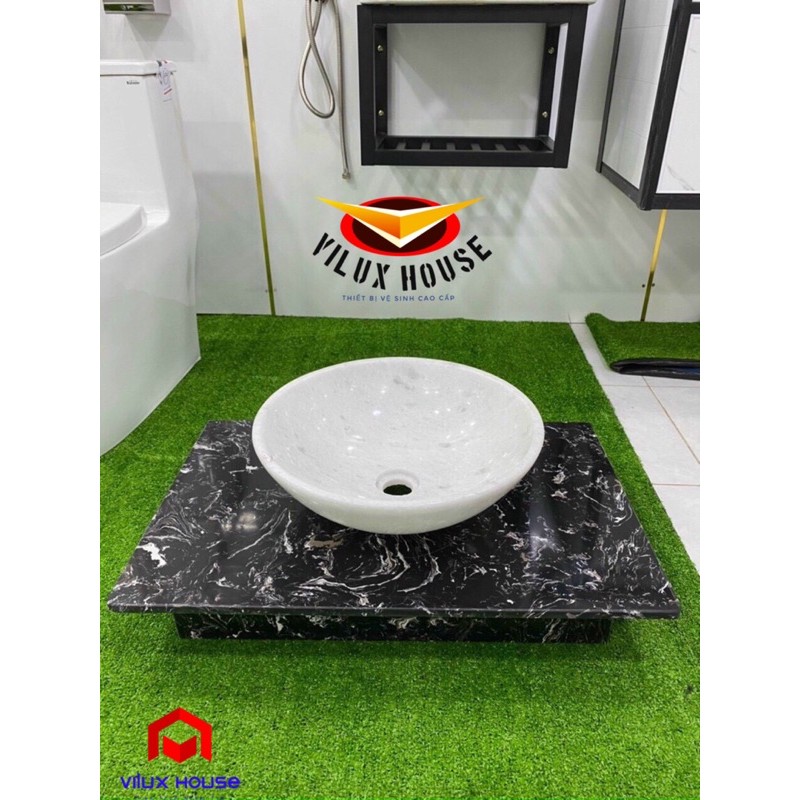 BÀN ĐÁ LAVABO TREO TƯỜNG 700x440x150mm