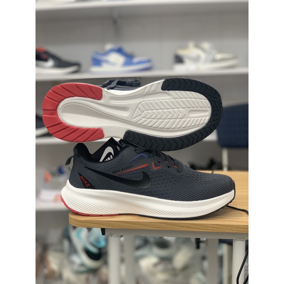 Giày thể thao siêu nhẹ xám đỏ cực xịn