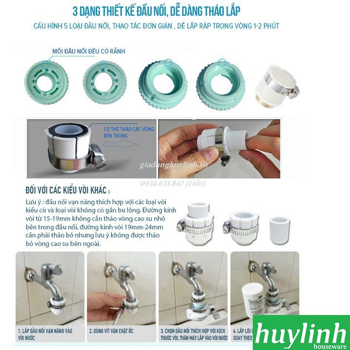 Thiết bị máy lọc nước tại vòi Joyoung JYW-T03 + Tặng thêm 1 lõi lọc