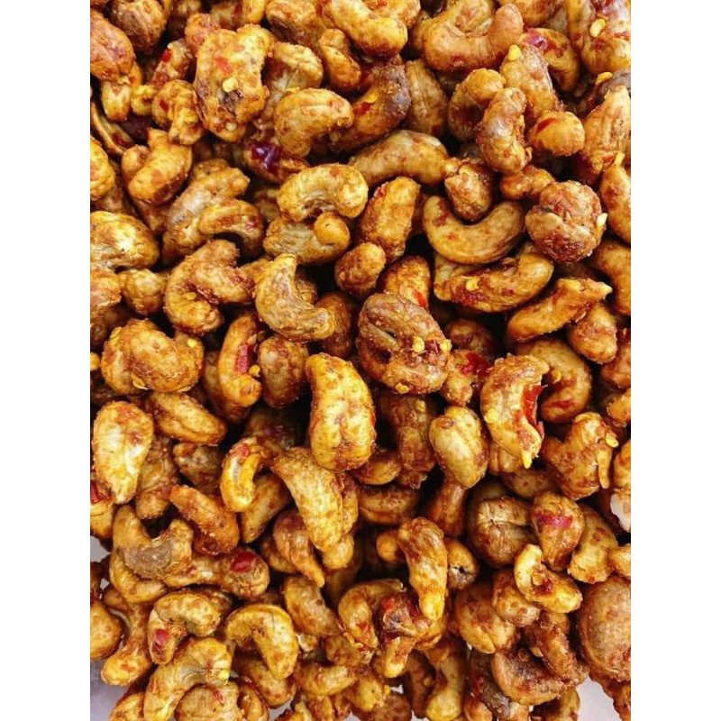 Hạt Điều Rang Tỏi Ớt Loại 1 ( Hàng Bao Ăn Ko Đắng)  Lon 500Gram  [FREE SHIP] [Loại Đặc Biệt] Hàng ngon nhà làm
