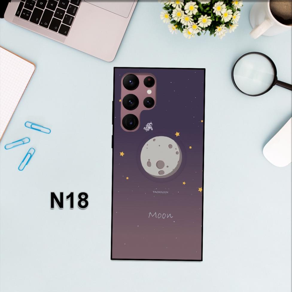 Ốp lưng Samsung S22 / S22+ (s22 plus) / S22 ultra 5G (s22ultra) S23 Ultra lưng ép kính chống bể hình vũ trụ siêu đẹp