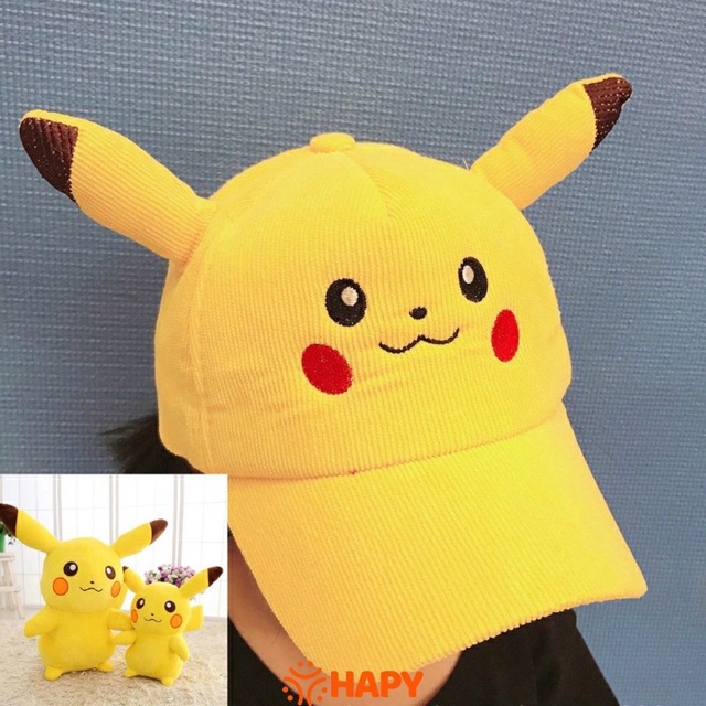 |FAMARAL2 giảm 10k cho đơn 50k|Nón kết nhung Pikachu cho bé yêu 2-6 tuổi