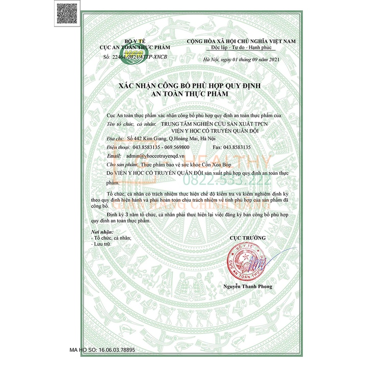 Cồn Xoa Bóp Viện Y Học Cổ Truyền Quân Đội - G HEALTHY