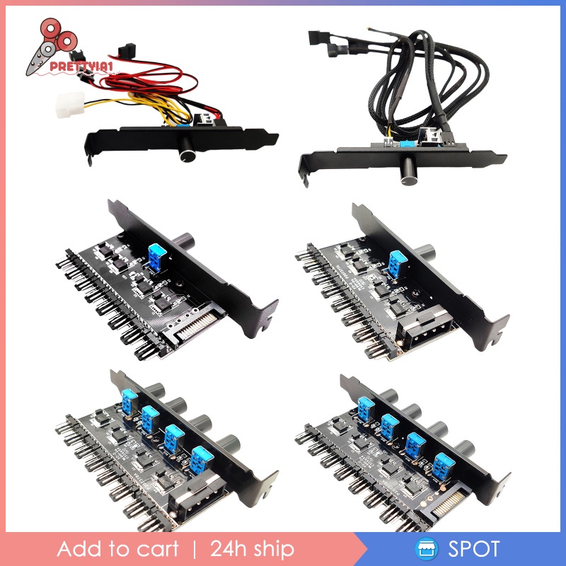 Bộ Điều Chỉnh Tốc Độ Quạt Tản Nhiệt Máy Tính PC 3 8 Chiều 4Pin 3Pin Prettyia1