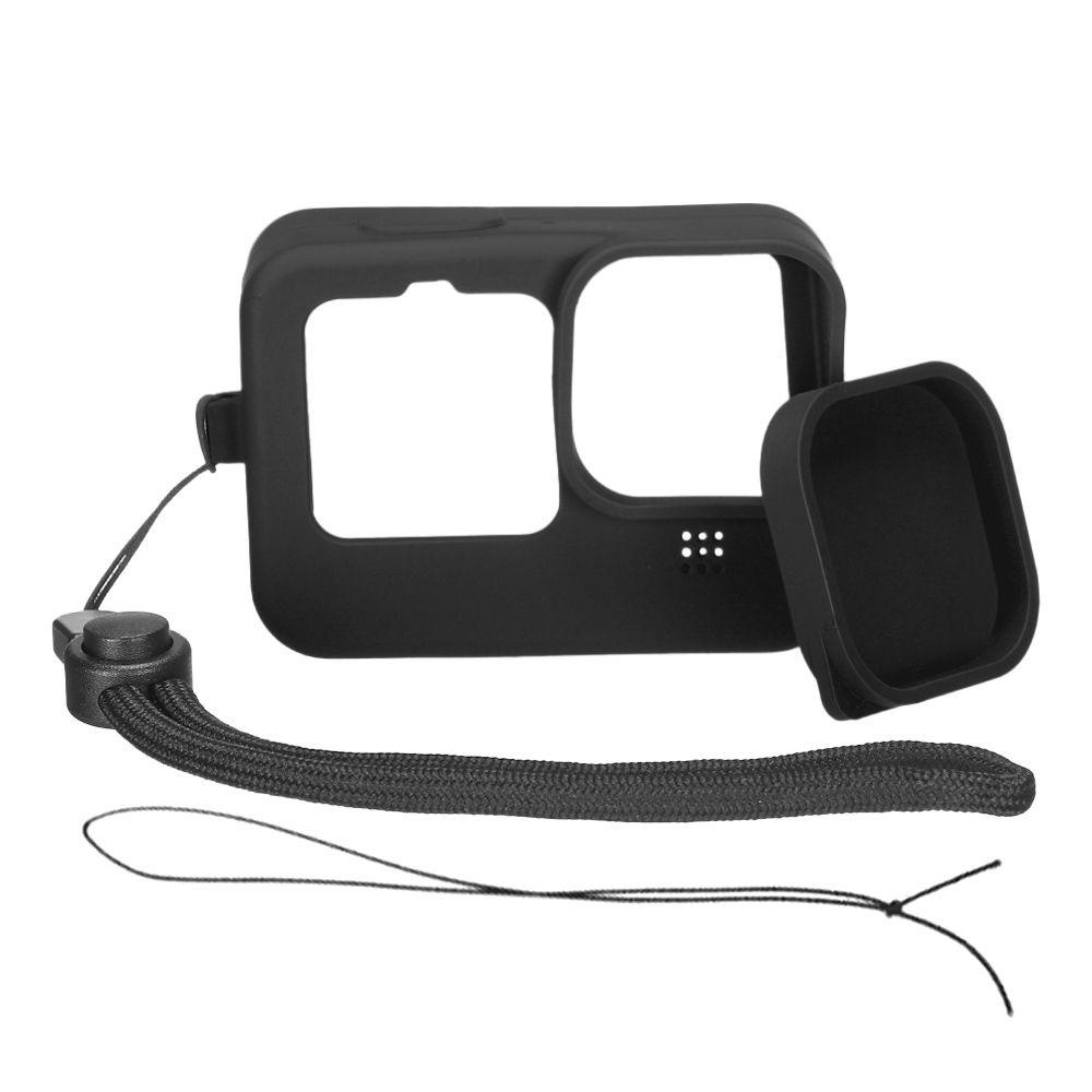 Vỏ Silicone Chống Trầy Xước Bảo Vệ Ống Kính Máy Ảnh Gopro Hero 10 Màu Đen