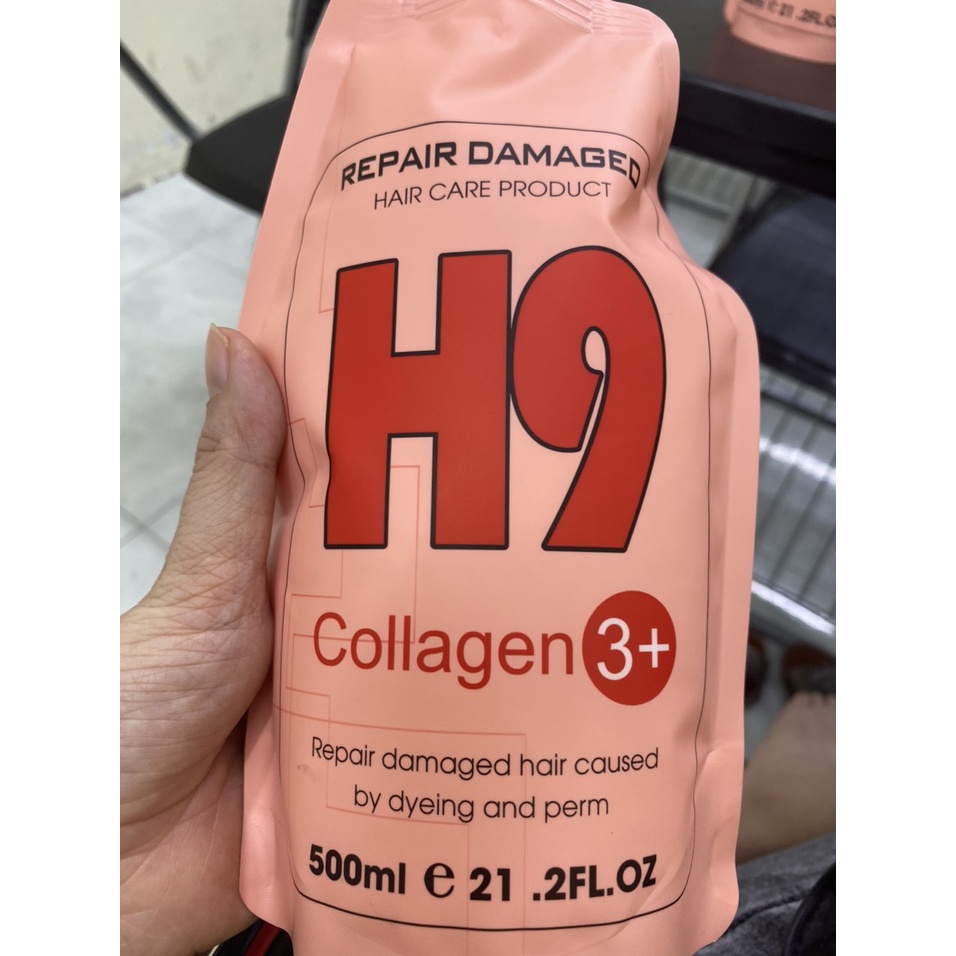 Hấp Siêu Phục Hồi Tóc Hư Tổn COLLAGEN H9 - 500ml Cao Cấp