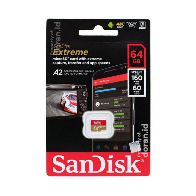 Thẻ Nhớ Sandisk Extreme Micro Sd Uhs-i 64gb