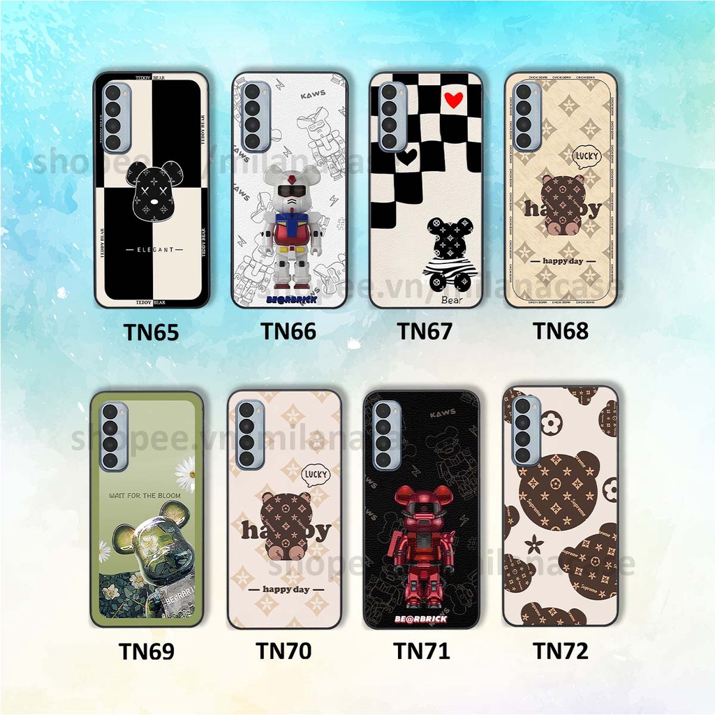 Ốp Oppo Reno4 /  Reno4 Pro / Reno 4 gấu be@rBrick gấu Teddy Kaws siêu đẹp, phong cách, cá tính
