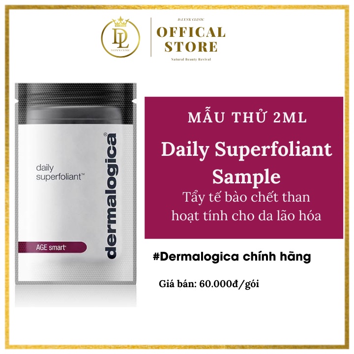 Tẩy tế bào chết than hoạt tính dành cho da lão hóa Dermalogica Daily Superfoliant 2ml