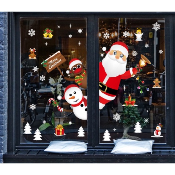 Decal Trang Trí Noel - Giáng sinh vòng hoa và những người bạn | BigBuy360 - bigbuy360.vn