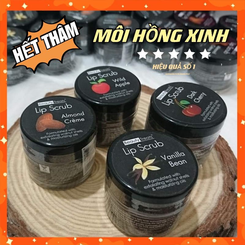 Tẩy tế bào chết môi Lip Scrub Mỹ- Đủ 4 vị - Hết thâm, môi hồng hào tự nhiên - Tô son lên màu siêu đẹp