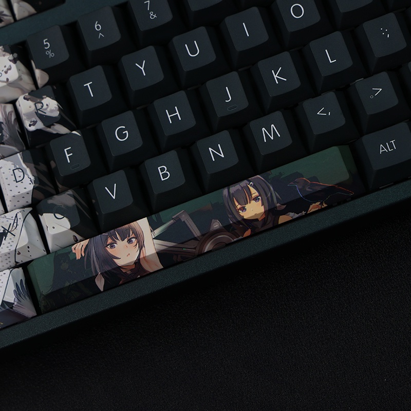 Arknights theme keycaps La Pluma keycaps Cherry profile PBT Bàn phím cơ học nhuộm thăng hoa keycaps Anime keycaps 108 phím