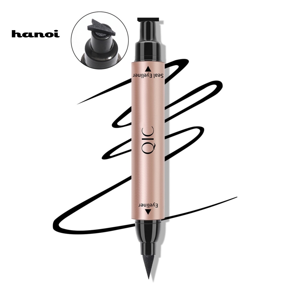 Bút Kẻ Mắt Hai Đầu Có Đầu Tem In Hình Đuôi Mắt Trang Điểm Chuyên Nghiệp