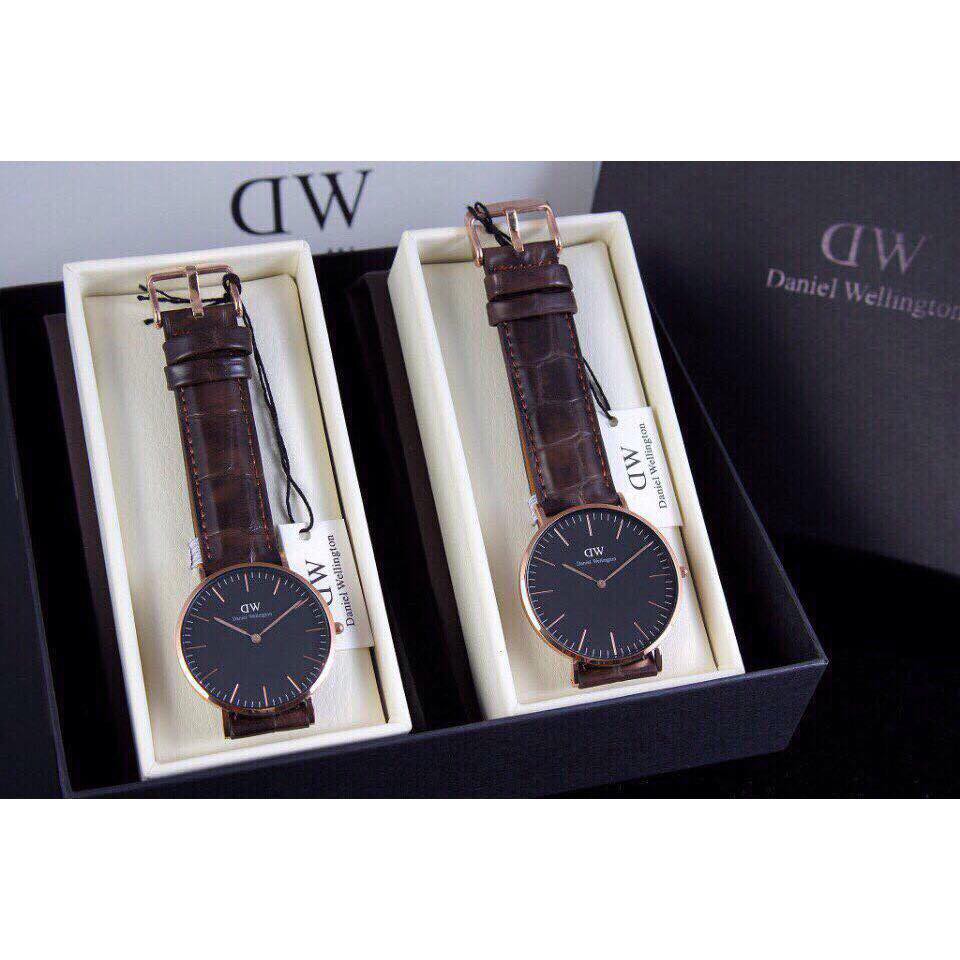 [CHÍNH HÃNG] Đồng hồ nam Daniel Wellington Classic Black. TẶNG KÈM CẶP DÂY DA