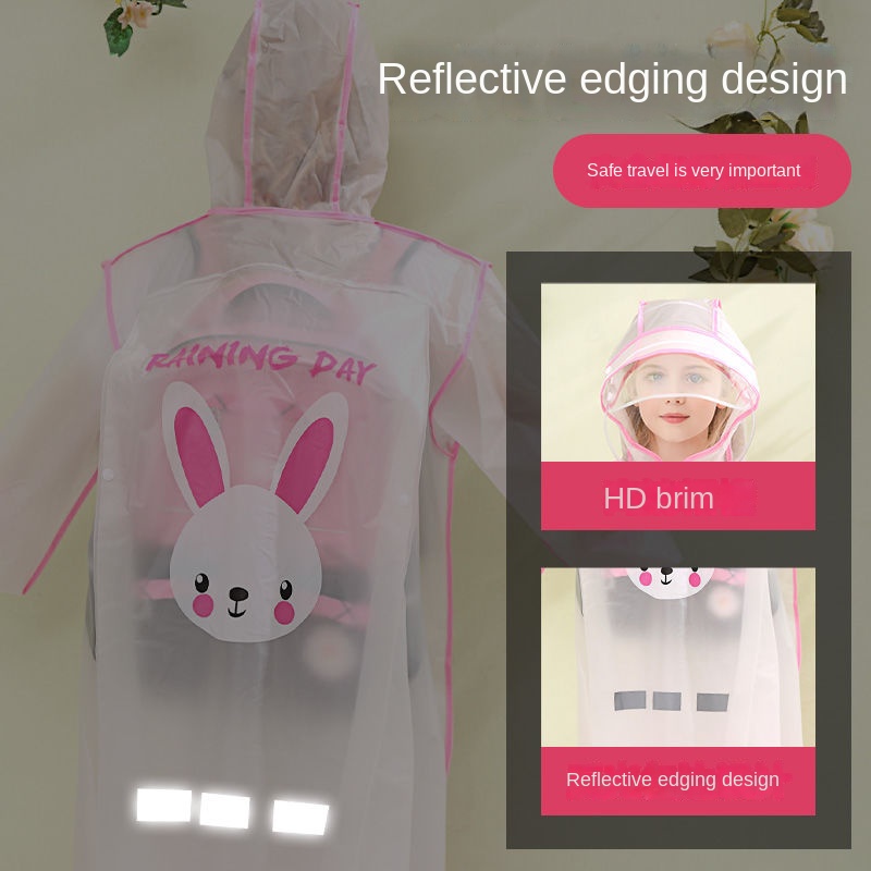 ♛Bộ Áo Mưa Chống Thấm Nước Họa Tiết Hoạt Hình Dễ Thương Cho Bé
