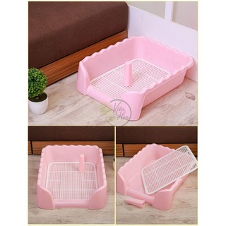 KHAY VỆ SINH THÀNH CAO CHO CHÓ MÈO 40*40*15 CM (TẶNG KÈM 1 MIẾNG LÓT KHAY) (Kiều Hoa Store)