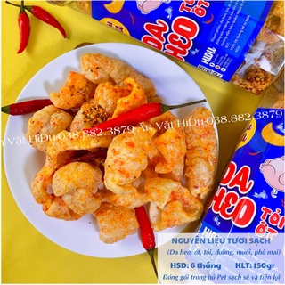 Da heo chiên giòn cháy tỏi 150gr bao ngon Ăn vặt HiDu