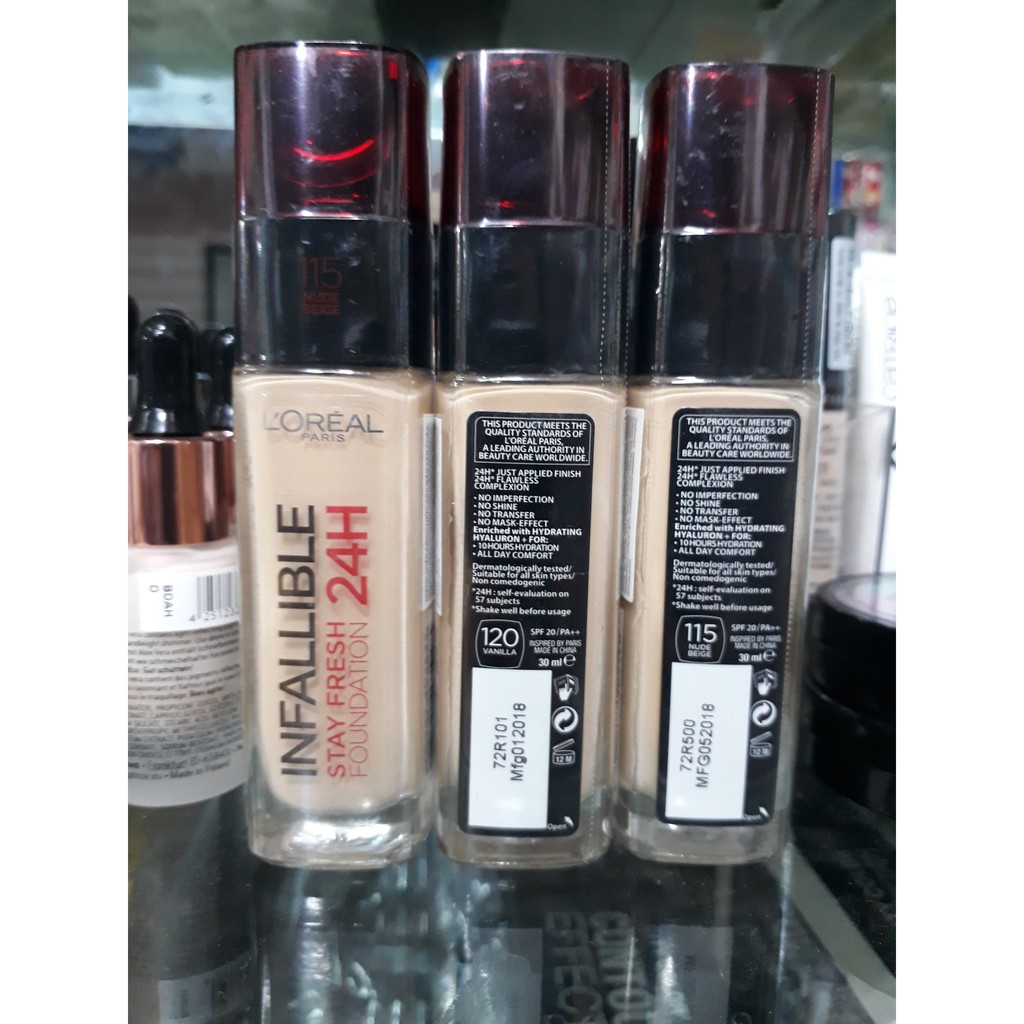 Kem Nền L'Oreal Infallible 24H Fresh Wear - cho da khô, da thường