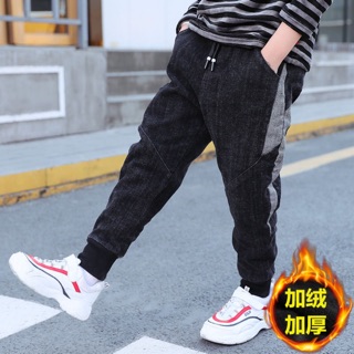 Quần bò dáng Jogger lót lông ấm cho bé trai ( kèm ảnh thật )