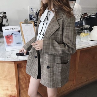 ÁO BLAZER KẺ CARO [CÓ ẢNH THẬT]
