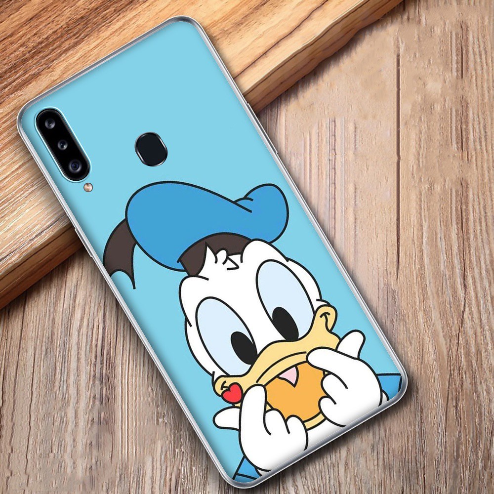 DISNEY Ốp Điện Thoại Trong Suốt In Hình Vịt Donald Cho Samsung Galaxy A10S S7 Edge S8 S9 S10 Plus Lite Gq130