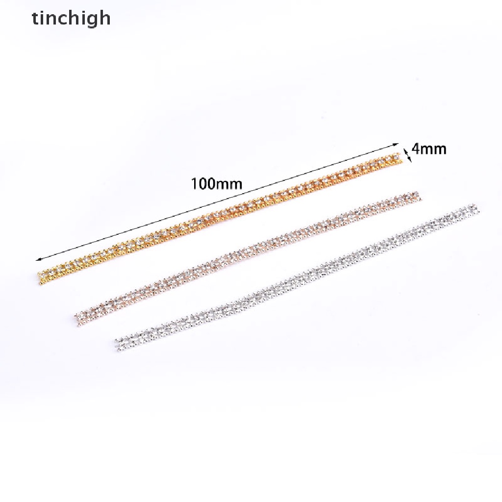 Phụ Kiện Trang Trí Móng Tay Dạng Chuỗi Xích Đính Đá 3D Sang Trọng DIY