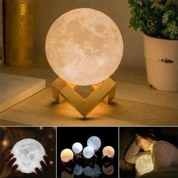 CẦU ĐÈN NGỦ MẶT TRĂNG LED RGB ĐỔI MÀU