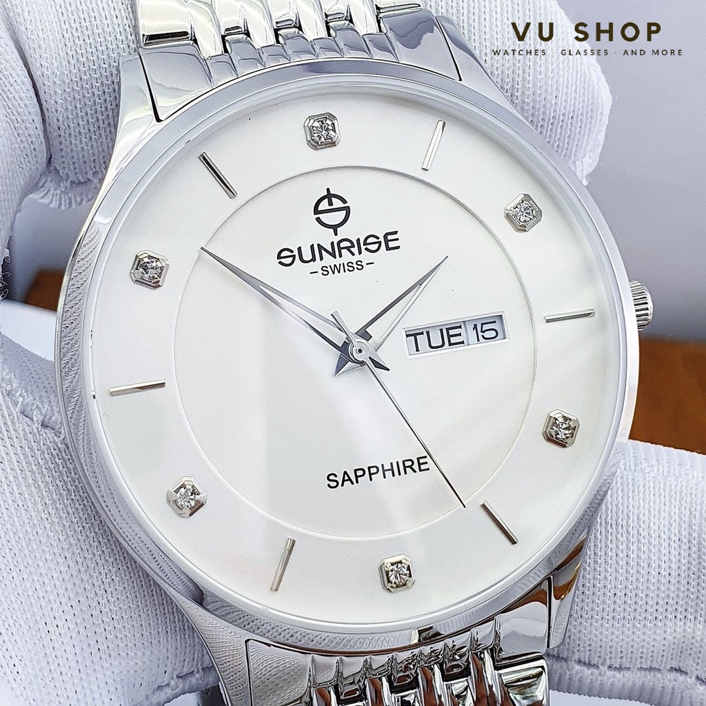 Đồng hồ nam SUNRISE 1109SB - Chính hãng, chống trầy