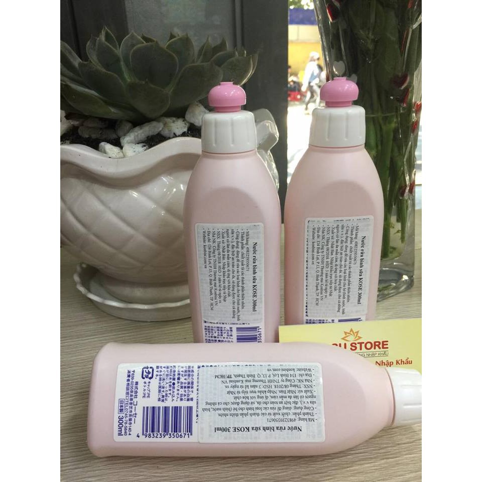 NƯỚC RỬA BÌNH SỮA KOSE NỘI ĐỊA NHẬT (300ML) - CHIẾT XUẤT TỪ THÀNH PHẦN THIÊN NHIÊN, GIÚP VỆ SINH BÌNH NƯỚC, BÌNH SỮA