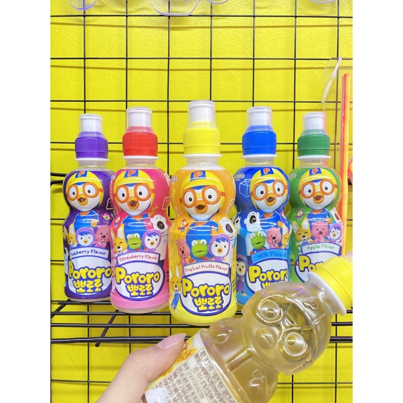 Nước uống Pororo chai 235ml 5vị (Việt Quất ,Dâu ,Trái Cây ,Sữa ,Táo)