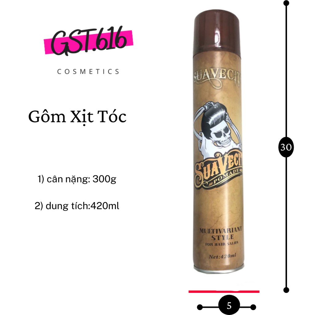 Sáp vuốt tóc nam BLUMAAN tê giác tạo kiểu giữ nếp tóc,Gôm xịt tóc nam SUAVECITO 420ml