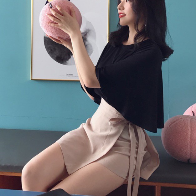 Váy Ulzzang Buộc Nơ Hông Dáng Chữ A | BigBuy360 - bigbuy360.vn