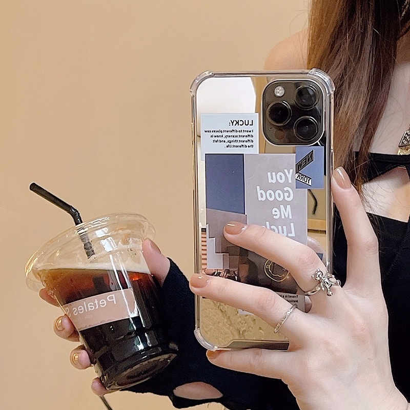 Ốp điện thoại tráng gương thiết kế thời trang cho iPhone13 ProMax 11 12 Mini XS 8 7 Plus | BigBuy360 - bigbuy360.vn