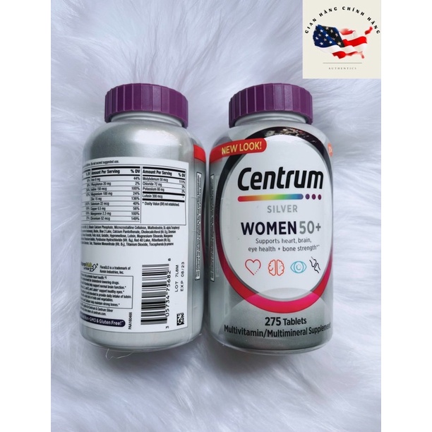 [Hàng Mỹ]date10/2024 viên Centrum silver ultra women's 50+ (275viên)