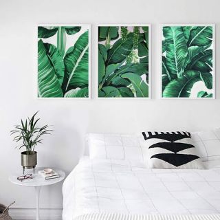 Tranh canvas lá nhiệt đới 40x60 kèm khung