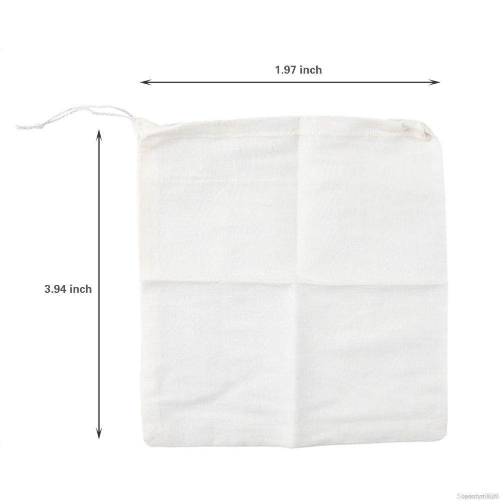 Túi lọc thực phẩm bằng cotton có dây rút dễ làm sạch và tái sử dụng 23*21cm