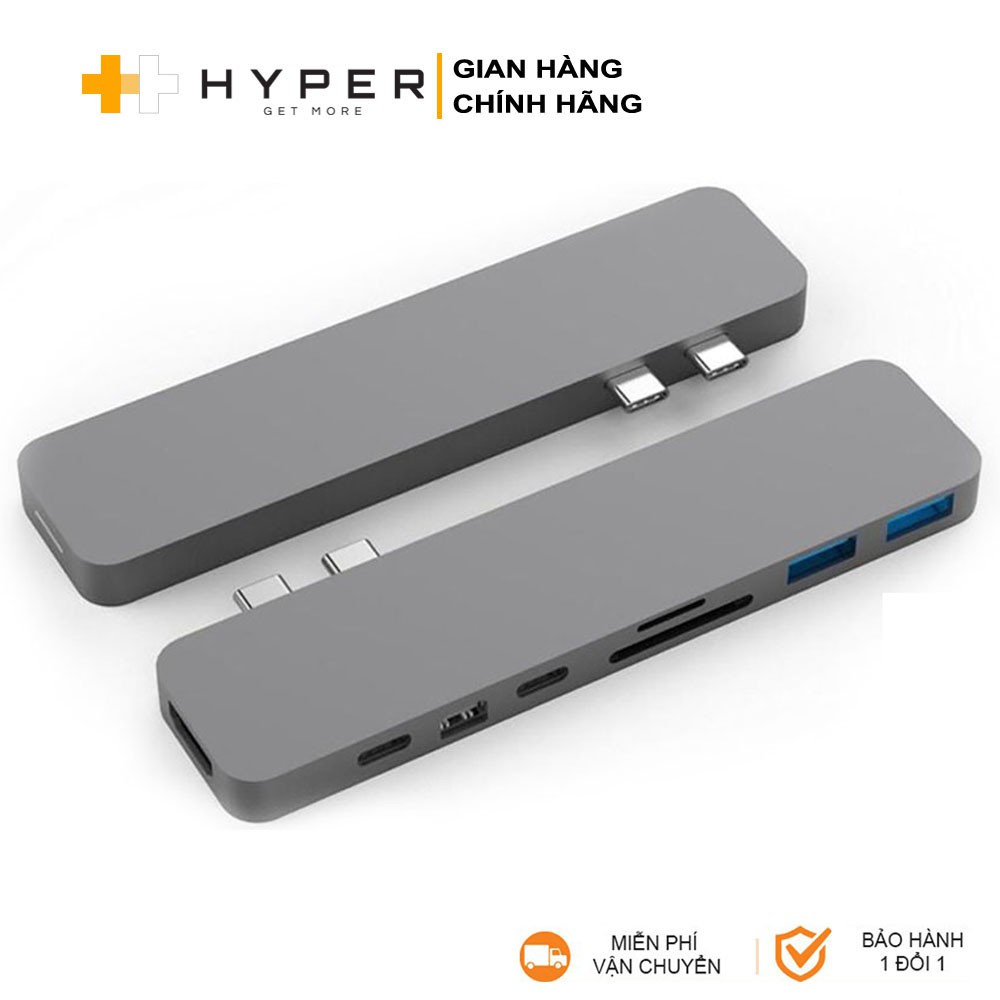 Cổng chuyển HyperDrive 8-in-2 Pro USB-C Hub cho Macboook Pro 13/15/16inch 2016-2017-2018-2019 - GN28D - Hàng Chính Hãng