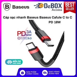 Cáp sạc nhanh Baseus Cafule C to C PD chính hãng phân phối
