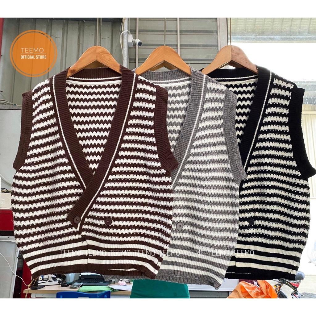 Áo ghile len chéo vạt 2 cúc,áo nữ cực xinh xắn style học sinh trẻ trung 2110A01 (Có sẵn/ảnh thật) | BigBuy360 - bigbuy360.vn