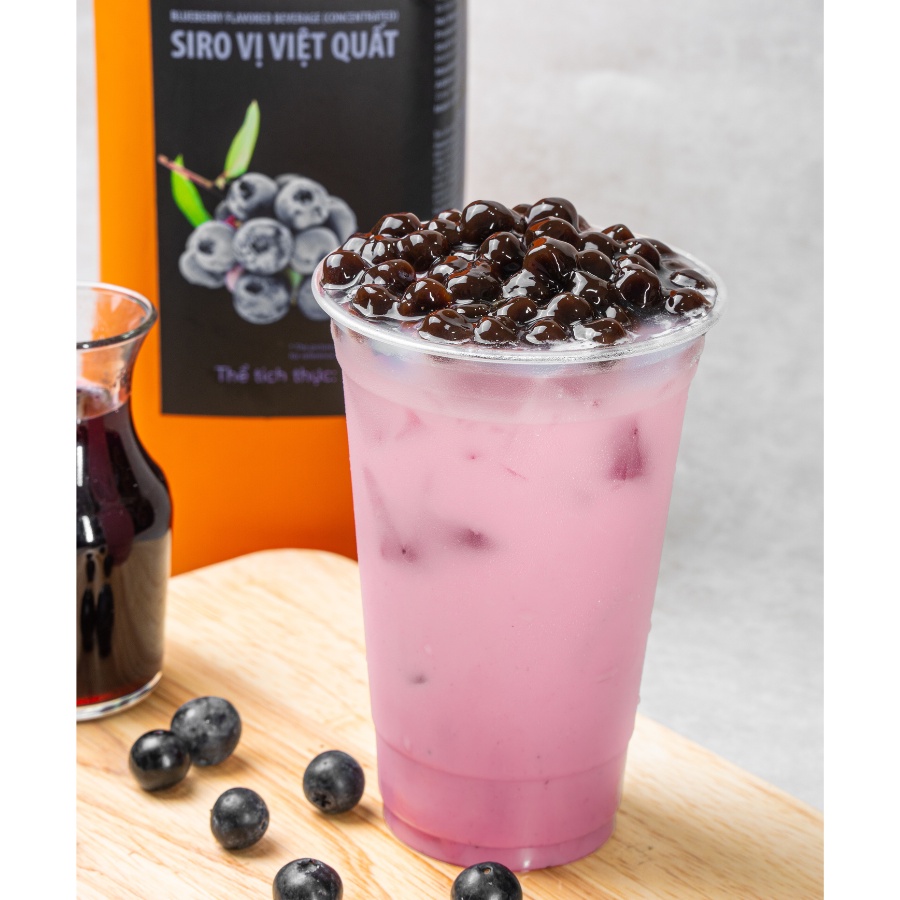 Siro Việt quất Boduo pha trà sữa, trá trái cây hương vị tự nhiên, thơm ngon- can 2,5kg hàng nhập khẩu chính ngạch