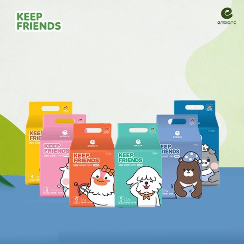 |Baongubaby| Tã bỉm Enblanc Keep Friends chính hãng nội địa Hàn Quốc, tả dán, tã quần Enblanc đủ size