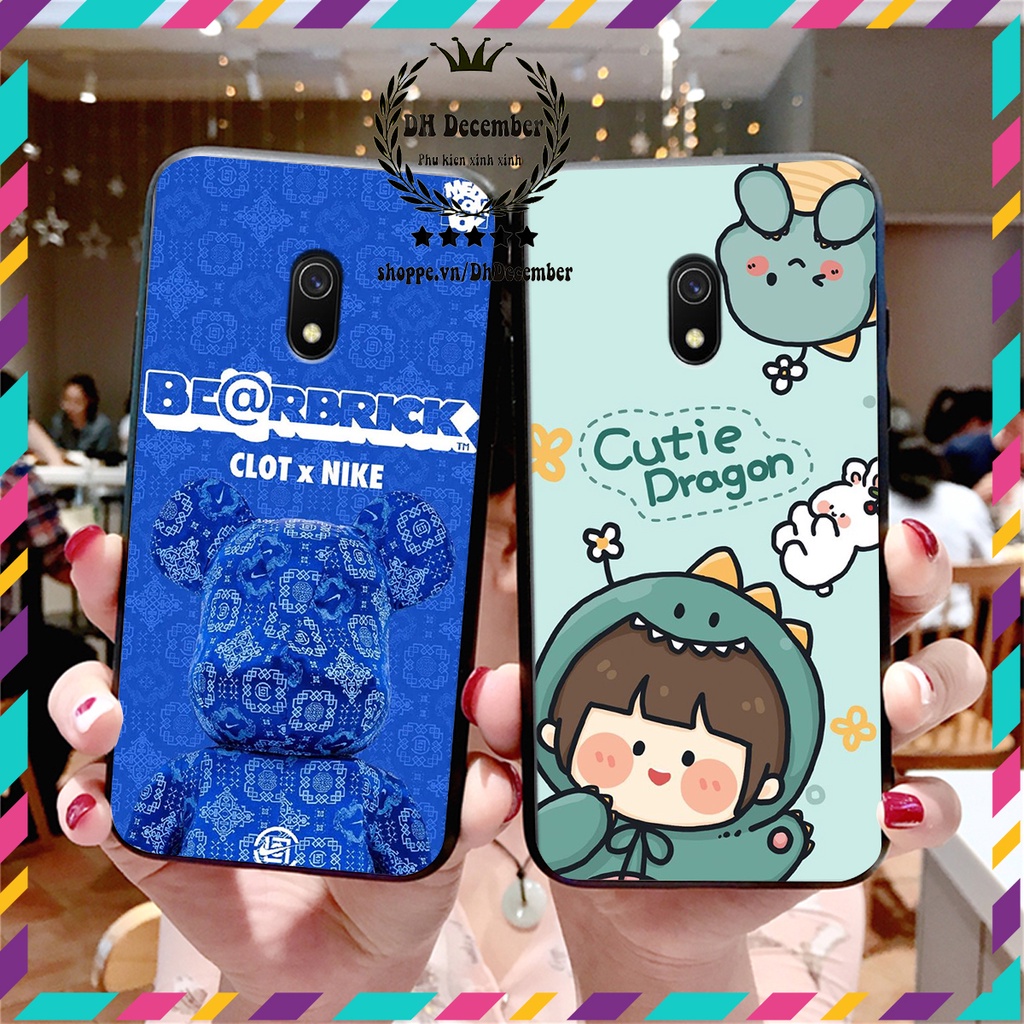 Ốp lưng Xiaomi REDMI 8A in hình 3D lucky, gấu Brick xinh xắn - KHÔNG NÊN BỎ LỠ
