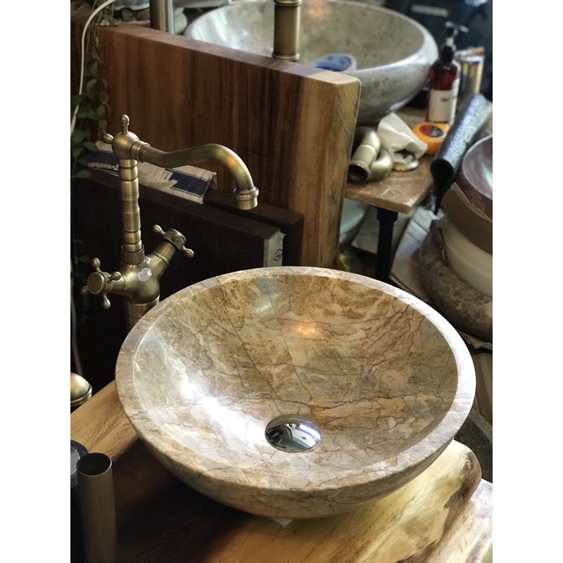 Lavabo đá Vân gỗ tự nhiên | BigBuy360 - bigbuy360.vn