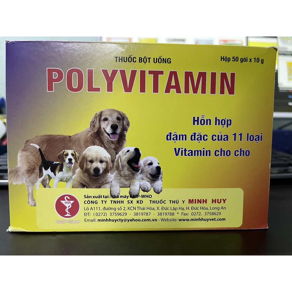 Vitamin cho chó mèo PolyVitamin 10g ️ FREESHIP️ Hỗn hợp gồm 11 loại vitamin tốt cho các giai đoạn phát triển chó mèo