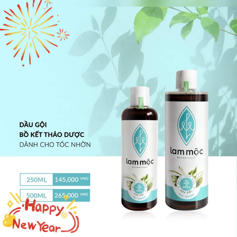 Dầu gội bồ kết Lam Mộc - tóc nhờn