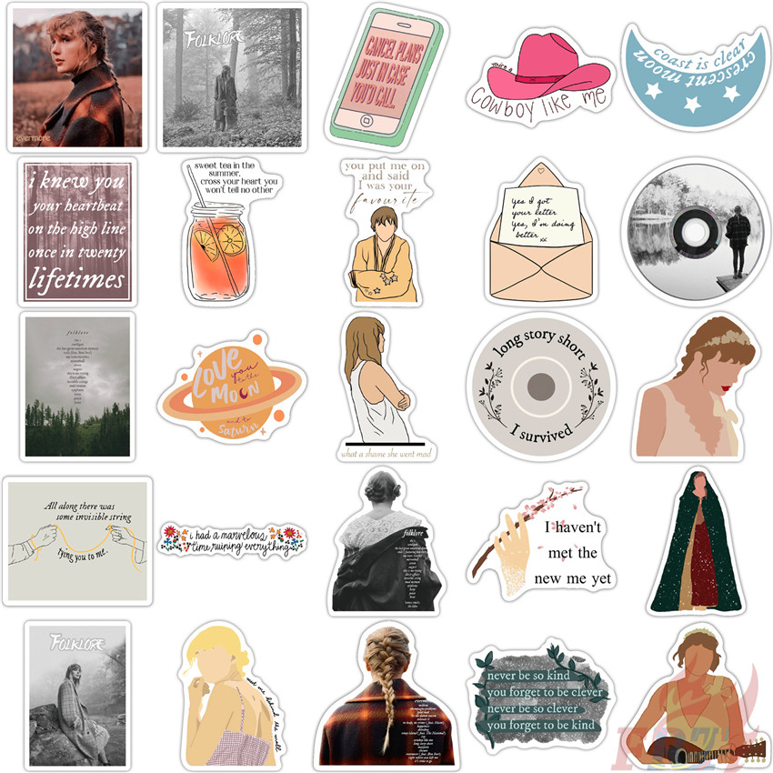 ❉ Taylor Swift：Folklore Series C - Betty’s Garden Stickers ❉ 50Pcs/Set Waterproof DIY Fashion Decals Doodle Stickers