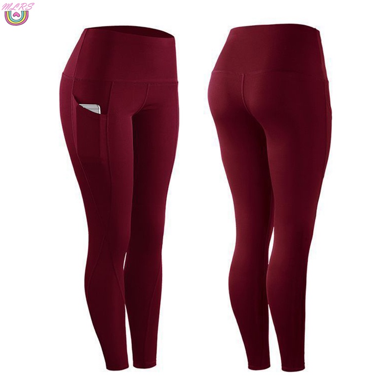 Quần Legging Nâng Mông Lưng Cao Có Túi Cho Nữ