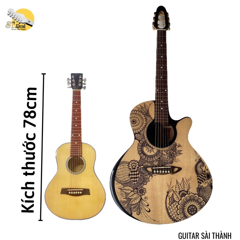 [Mã BMBAU200 giảm 7% đơn 699K] Đàn Guitar Mini ST.Real Guitar Sài Thành Mã ST-MN1 kích thước 78cm